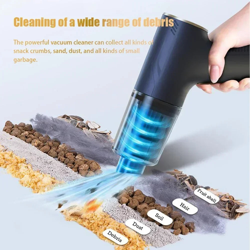 CENRR 98000PA Powerful Mini Car Vacuum Cleaner Cordless Wireless Car Cleaner HandHeld Portable Vacuum Cleaner Air Gun