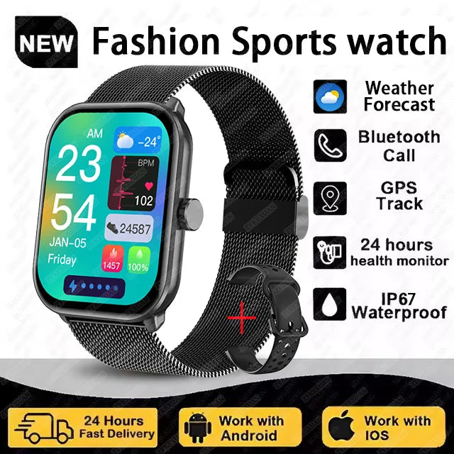 New Series 5 Watch5 Men Smart Watch Blood Pressure Blood Oxygen Heart Rate AI Voice Bluetooth Call Women SmartWatch For Xiaomi
