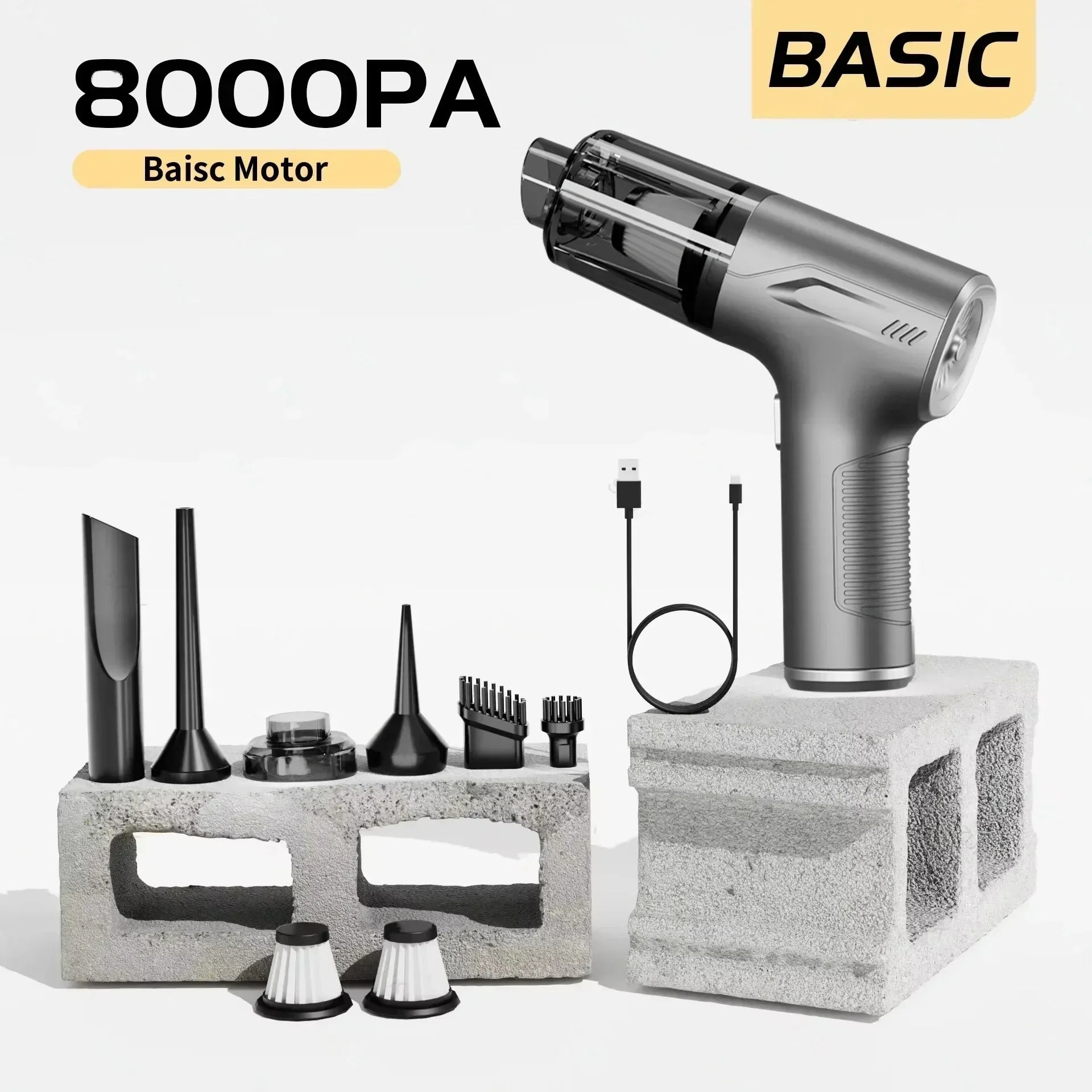 CENRR 98000PA Powerful Mini Car Vacuum Cleaner Cordless Wireless Car Cleaner HandHeld Portable Vacuum Cleaner Air Gun