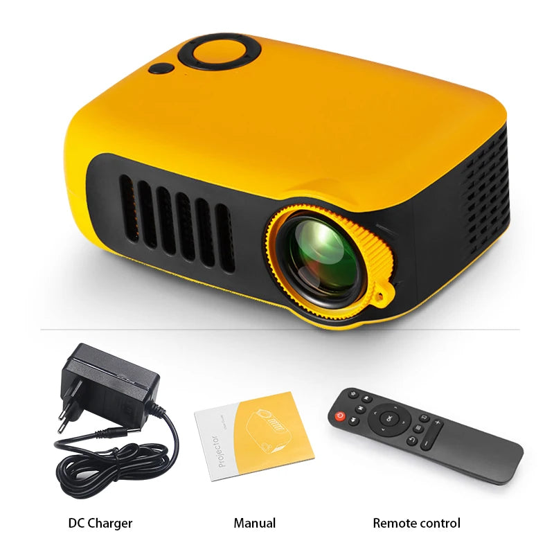 A2000 Mini Projector Portable Home Cinema 3D LED Video Projector 4K 1080P Gaming Laser Beamer with HD Port for Smart TV Box