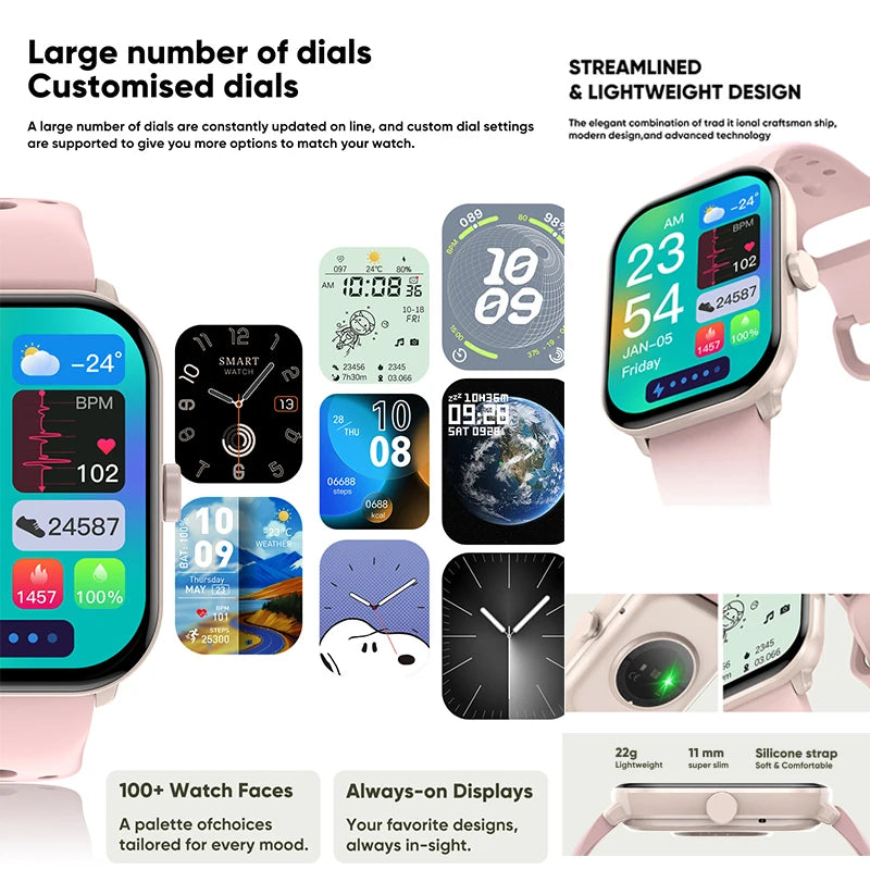 New Series 5 Watch5 Men Smart Watch Blood Pressure Blood Oxygen Heart Rate AI Voice Bluetooth Call Women SmartWatch For Xiaomi