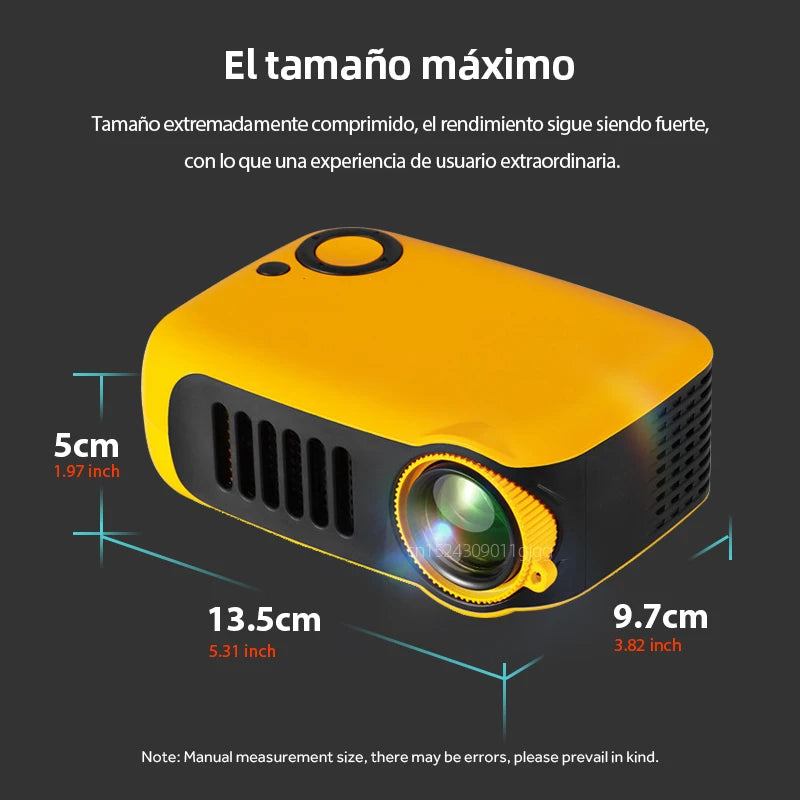 A2000 Mini Projector Portable Home Cinema 3D LED Video Projector 4K 1080P Gaming Laser Beamer with HD Port for Smart TV Box