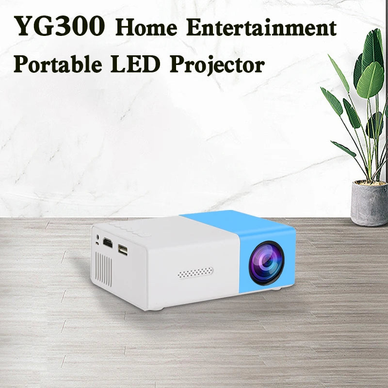 YG300 built-in speaker, supports high-definition 1080P, handheld mini entertainment portable home LED projector